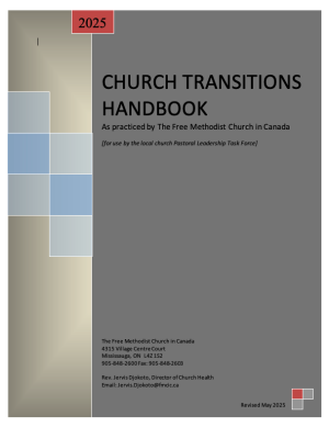 Church Transitions Handbook title page May 2025